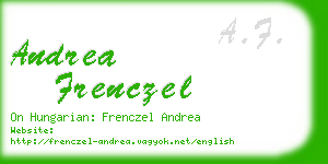 andrea frenczel business card